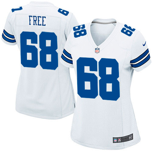Women's Game Doug Free Nike Jersey White Road - #68 NFL Dallas Cowboys